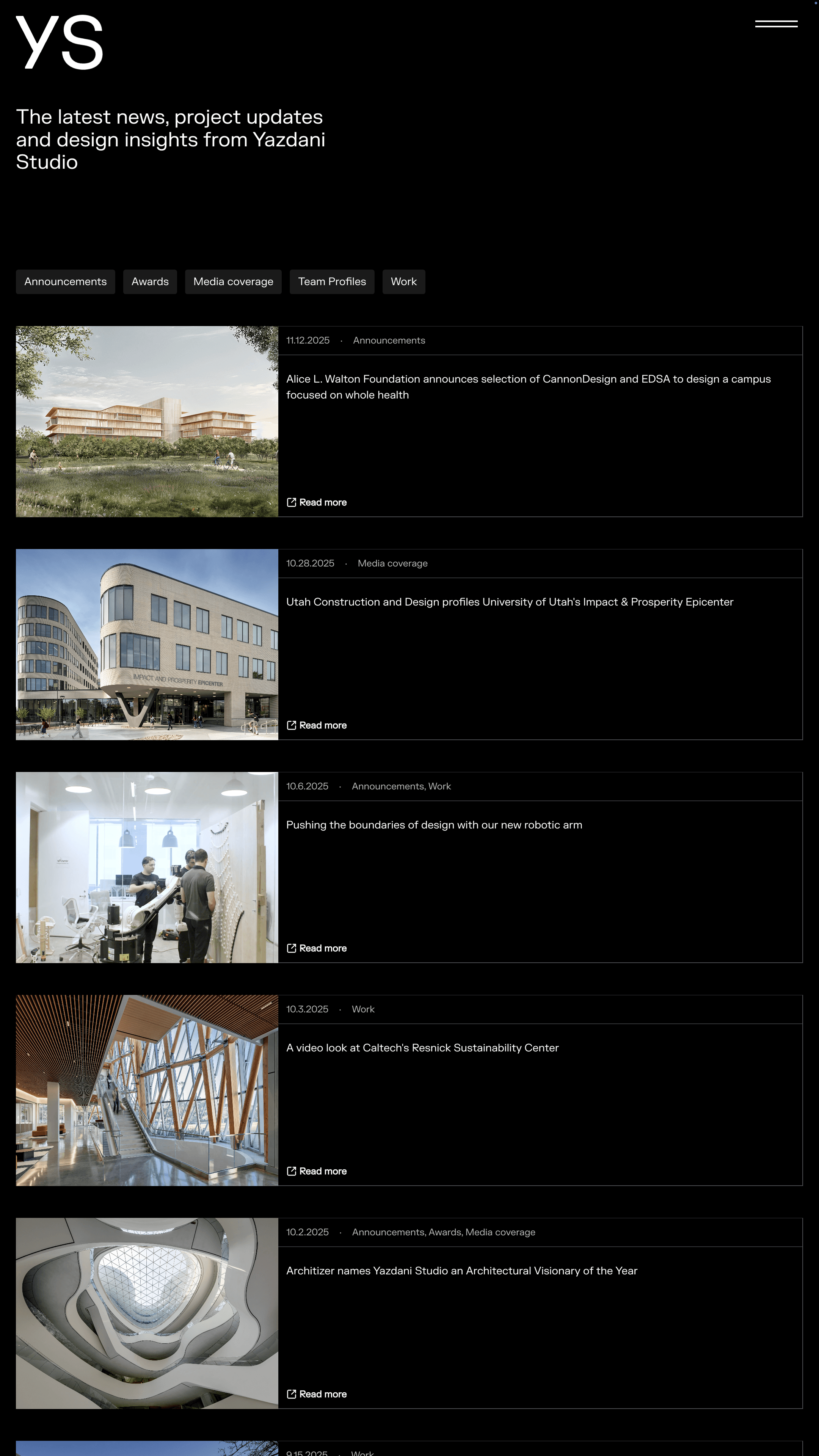 Yazdani Studio — mobile view 3