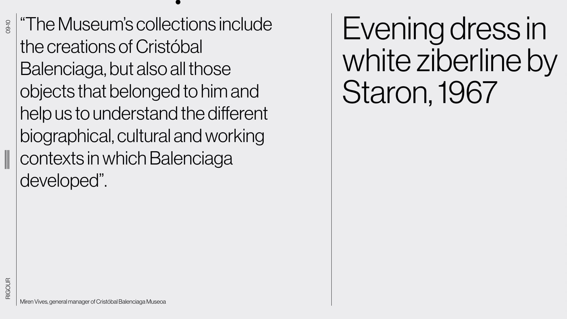 Cristóbal Balenciaga digital exhibit — frame 1