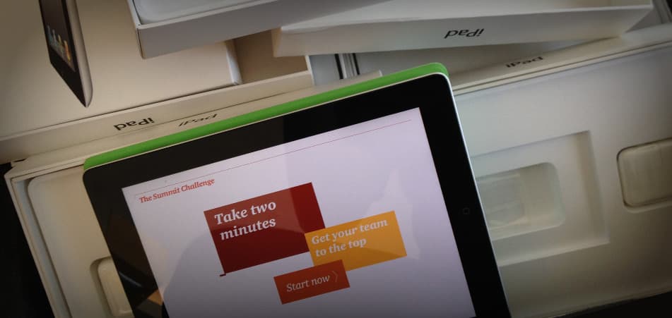 PwC convention iPad app — convention floor